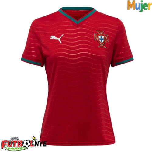 Camiseta Portugal Primera Equipación para mujer Mundial 2026 manga corta